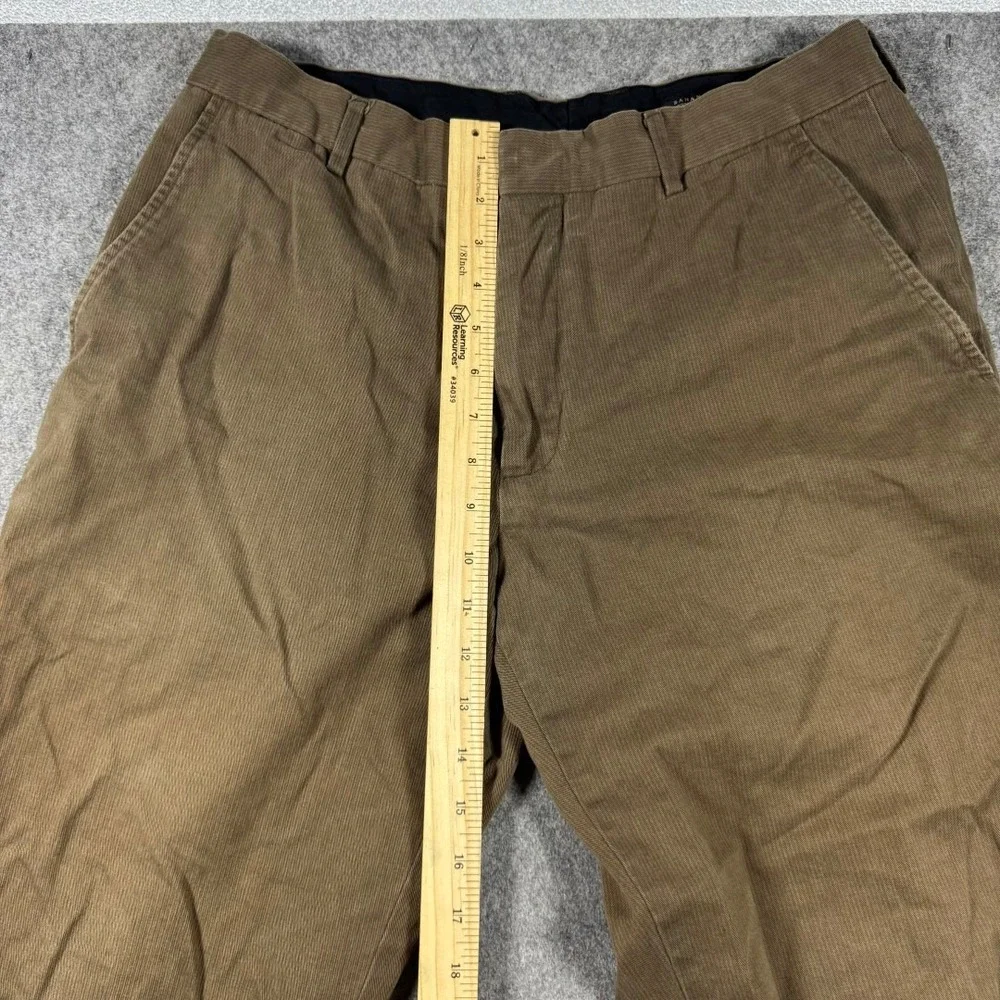 Banana Republic Mens Straight Dress Chino Brown Pants 35x32 Cotton Twill‎ *read*